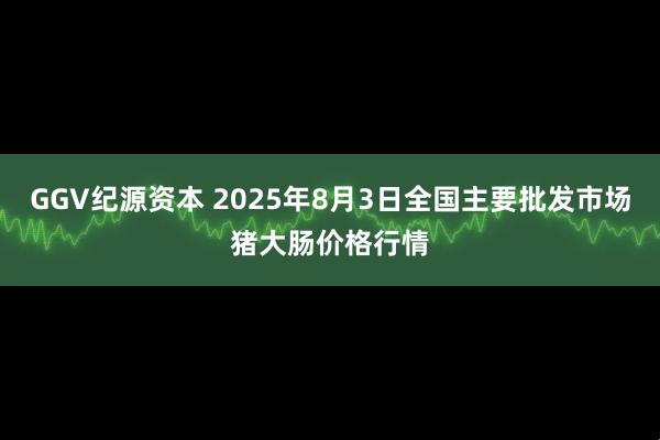 GGV纪源资本 2025年8月3日全国主要批发市场猪大肠价格行情